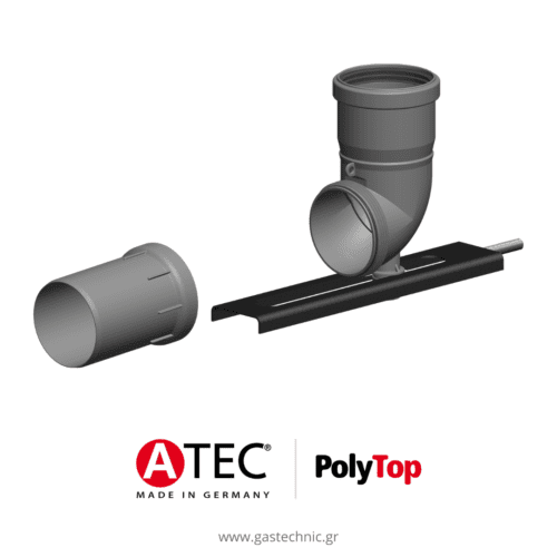 ATEC PolyTop Βιδωτή Γωνία Καμινάδας με Αντιστήριξη