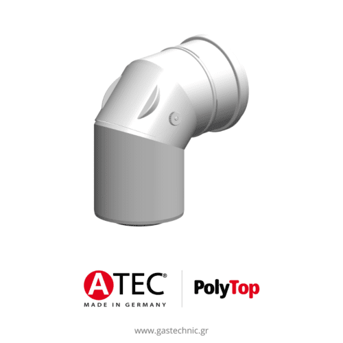 ATEC PolyTop Γωνία 87° διπλού τοιχώματος με θυρίδα επιθεώρησης